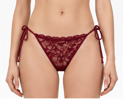 Women's Lace Tie-Side Bikini Panties (Pack of 3) | Soft Stretch | Comfortable Fit