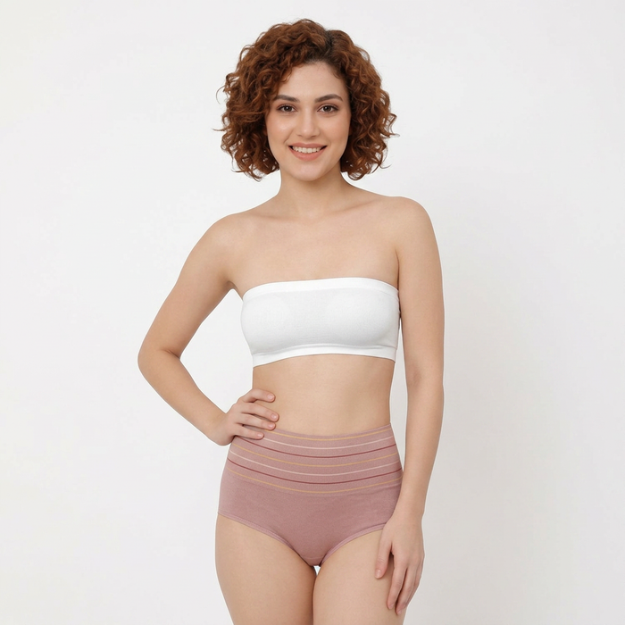 Women’s High-Waisted Tummy Support Briefs | Tummy Control & Shaping Panty - (Pack of 3)