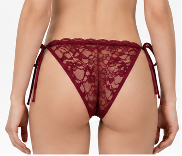 Women's Lace Tie-Side Bikini Panties (Pack of 3) | Soft Stretch | Comfortable Fit