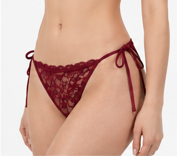 Women's Lace Tie-Side Bikini Panties (Pack of 3) | Soft Stretch | Comfortable Fit