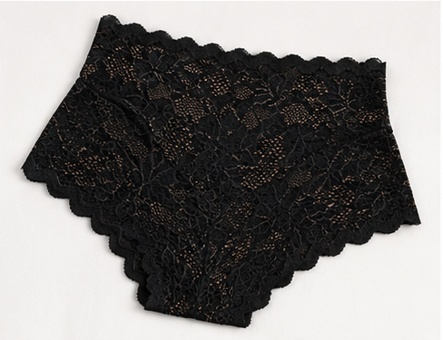 Floral Lace High Waist Boyshort Panty for Women (Pack of 4 Colors)