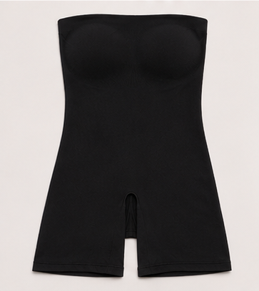 Seamless Mid Compression Full Body Shaper – Black