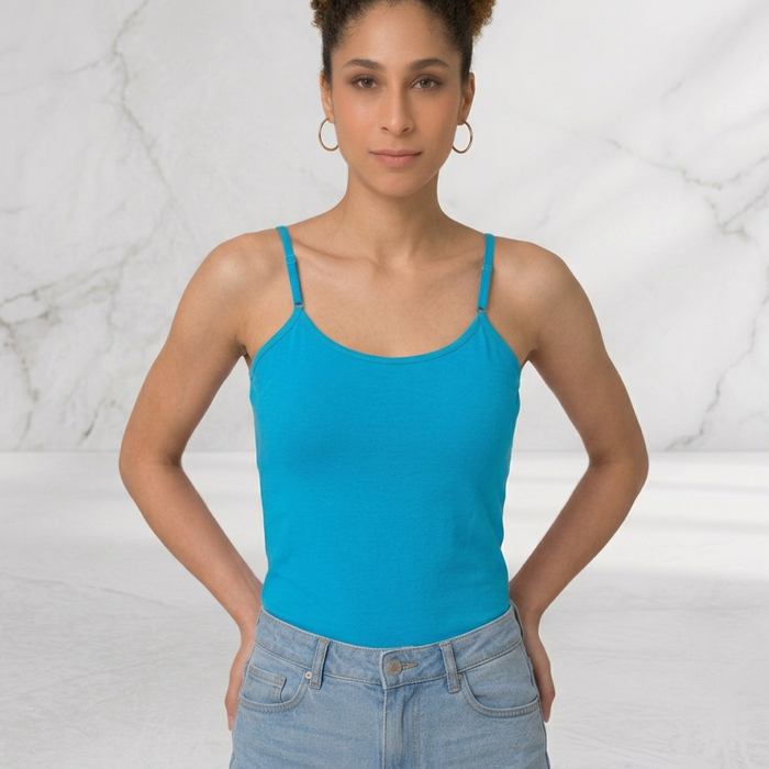 Women’s Adjustable Strap Camisole Top | Soft Stretch Everyday Innerwear - (Pack of 3)