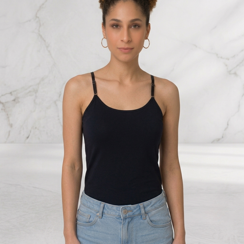 Women’s Adjustable Strap Camisole Top | Soft Stretch Everyday Innerwear - (Pack of 3)